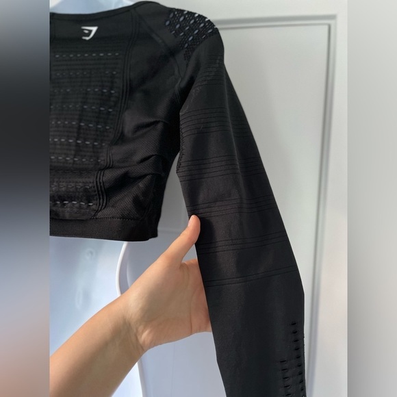 Gymshark/ Glow long sleeve seamless crop  top/ Size US XS/S (see measurement) - Picture 7 of 13
